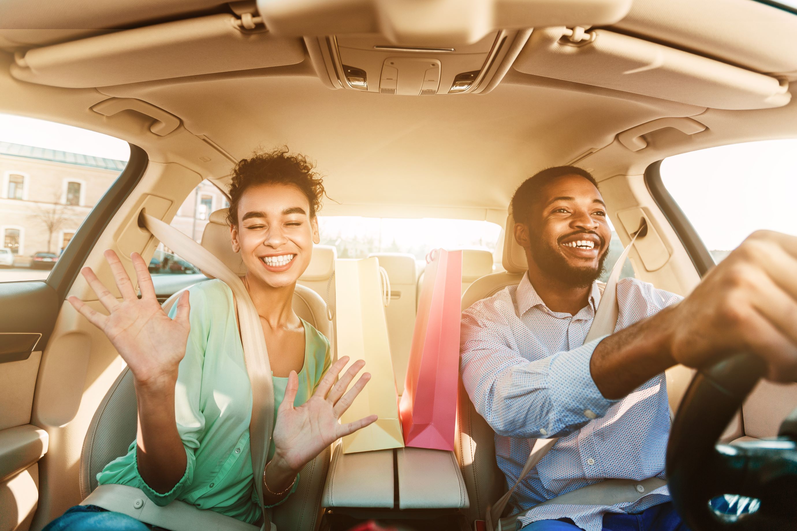 Couple Listening to Music in a Car